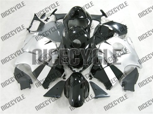 Silver/Black Suzuki GSX-R 1300 Hayabusa Fairings