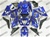 Suzuki GSX-R 1000 Silver Tribal/Blue Fairings