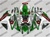 Suzuki GSX-R 600 750 Metallic Green/White Motorcycle Fairings