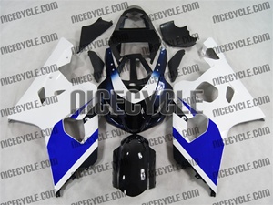 Blue/White Suzuki GSX-R 600 750 Fairings