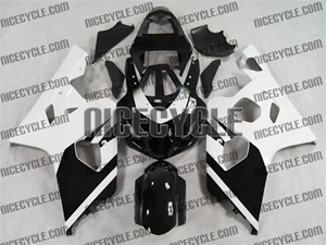 Black/White Suzuki GSX-R 600 750 Fairings