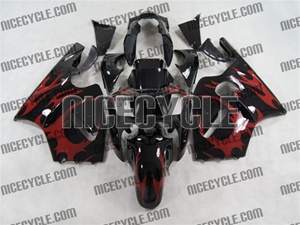 Kawasaki ZX12R Red Tribal Fairings