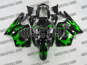 Green Tribal Kawasaki ZX12R Fairings