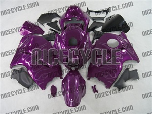 Purple Metallic Flames Suzuki GSX-R 1300 Hayabusa Fairings