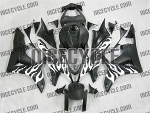 Honda CBR 600RR White Flamed Fairings