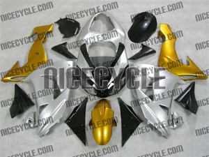 Silver/Gold Kawasaki ZX10R Fairings