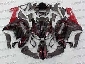 Kawasaki ZX6R Metallic Red Fire Fairings