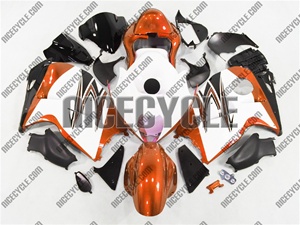 Orange/White Suzuki GSX-R 1300 Hayabusa Fairings