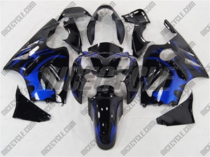 Kawasaki ZX12R Plasma Blue Tribal Fairings