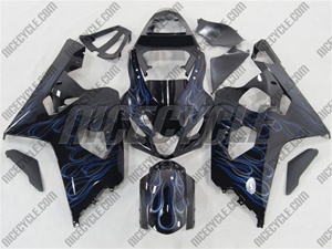 Dual Blue Flame Suzuki GSX-R 600 750 Fairings