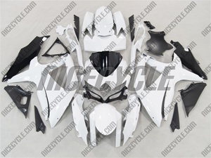 Suzuki GSX-R 600 750 White Motorcycle Fairings