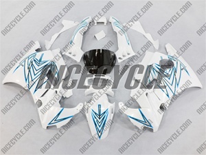 Honda CBR 600 F2 White/Blue Tribal Fairings