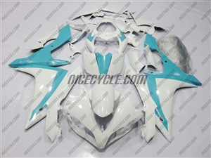 Yamaha YZF-R1 White/Teal Fairings