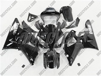 Yamaha YZF-R1 Black Ghost Flame Fairings