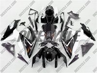 Suzuki GSX-R 600 750 Black/White OEM Style Motorcycle Fairings