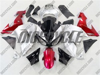 Kawasaki ZX10R Silver/Candy Red Fairings