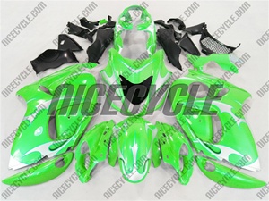 Electric Green Tribal Suzuki GSX-R 1300 Hayabusa Fairings