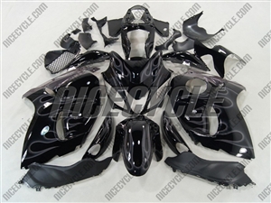 Suzuki GSX-R 1300 Hayabusa Ghost Silver Flames Fairings