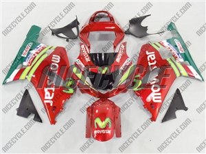 Red Movistar Suzuki GSX-R 600 750 Fairings