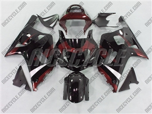 Deep Red/Black Suzuki GSX-R 600 750 Fairings