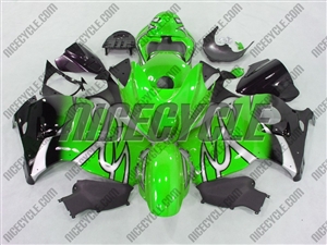 Suzuki GSX-R 1300 Hayabusa Green Tribal Fade Fairings