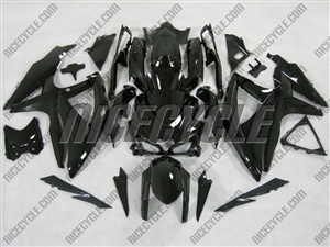 Suzuki GSX-R 600 750 Gloss Black Motorcycle Fairings