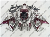 Maroon/Silver Suzuki GSX-R 1000 Fairings