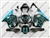 Teal Flame Honda CBR 600 F4i Fairings