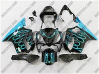 Teal Flame Honda CBR 600 F4i Fairings