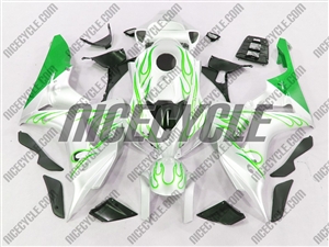 Honda CBR 1000RR Green Flame/White Fairings