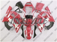 Yamaha YZF-R6 Red/Silver Tribal Fairings