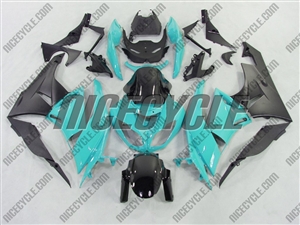 Blue Teal Kawasaki ZX6R Fairings