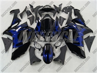 Kawasaki ZX6R Metallic Blue Tribal Fairings