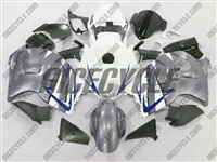 Silver/White/Blue Suzuki GSX-R 1300 Hayabusa Fairings