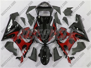 Kawasaki ZX6R Red Tribal Fairings