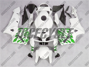 Honda CBR600RR Green Tribal on White Fairings