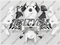 Honda CBR600RR Black Tribal on White Fairings