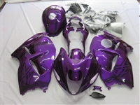 Suzuki GSX-R 1300 Hayabusa Purple Airbrush on Black Fairings