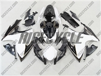 White/Black Trim Suzuki GSX-R 600 750 Fairings