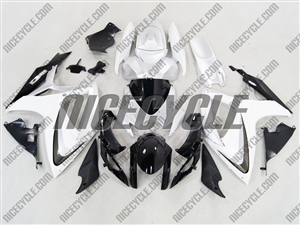 White/Black Suzuki GSX-R 600 750 Fairings