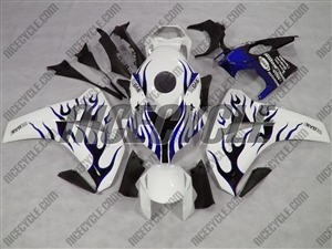 Honda CBR1000RR White/Blue Flame Fairings