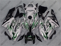 Green Fire/White Honda CBR 1000RR Motorcycle Fairings