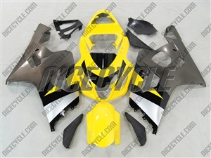 Yellow/Silver Suzuki GSX-R 600 750 Fairings