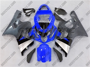 Blue/Silver Suzuki GSX-R 600 750 Fairings