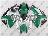 White/Emerald Suzuki GSX-R 600 750 Fairings