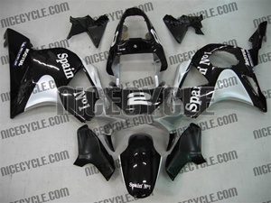 Spain No. 1 Black Honda CBR954RR Motorcycle Fairings