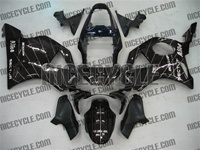 Striped Black Honda CBR954RR Motorcycle Fairings