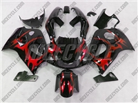 Red Tribal Suzuki SRAD GSX-R 600 750 Fairings