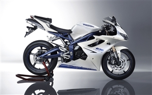 White/Blue Triumph Daytona 675 Fairings