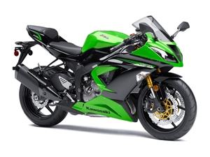 Green on Black Kawasaki ZX636 Fairing